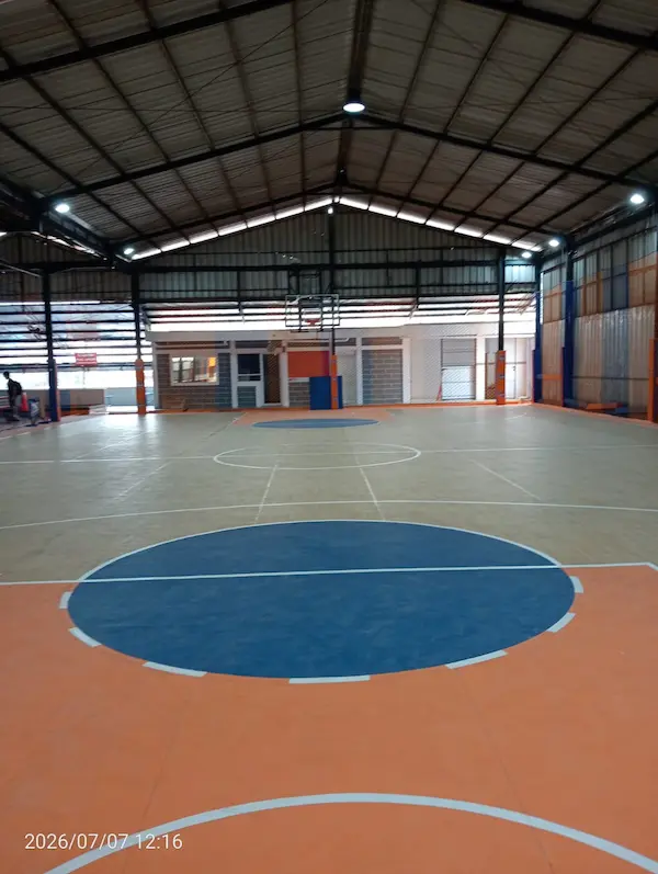 Karpet basket KS-Maple hasil pemasangan KSI di Immortal Arena, PS Bintaro Mas Sektor