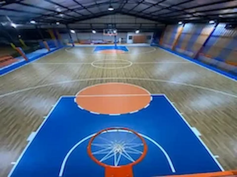 Lapangan basket standar FIBA hasil pengerjaan Kawan Sport Indonesia