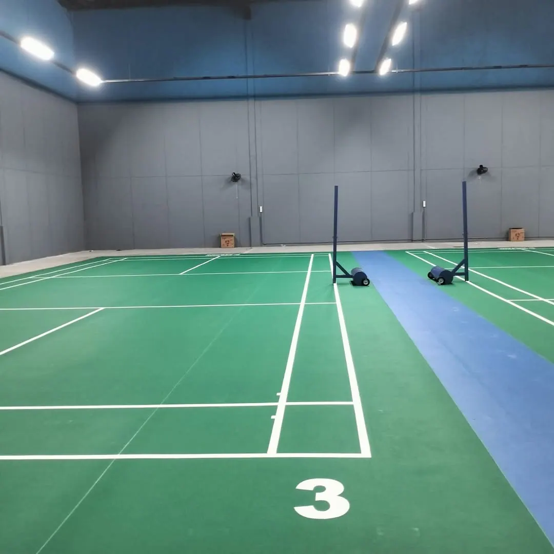 Kontraktor lapangan badminton GOR PBAU Cawang Jakarta — 3 lapangan Premium Lychee 4.5mm