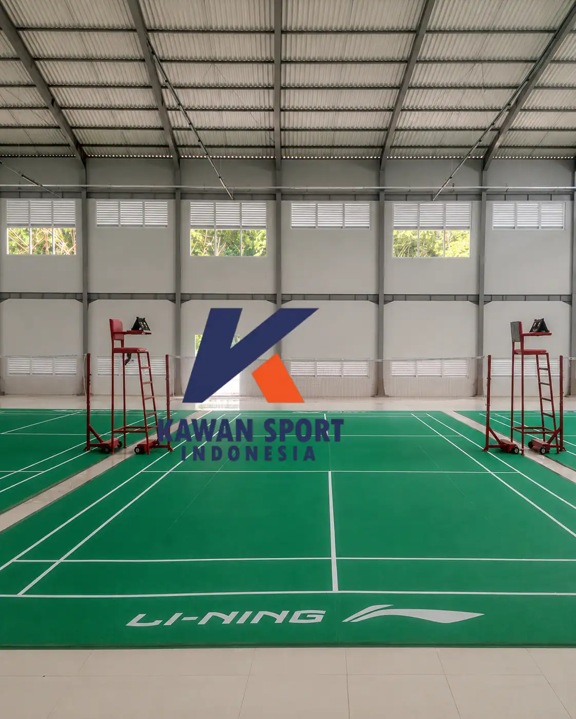 Dokumentasi GOR Pertamina Badminton ITS Surabaya - Line Marking