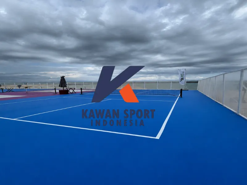 Lapangan pickleball outdoor tepi pantai The Apurva Kempinski Bali