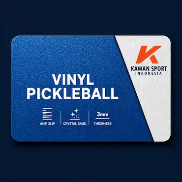 Vinyl lapangan pickleball KS 3mm crystal sand anti-slip — indoor court